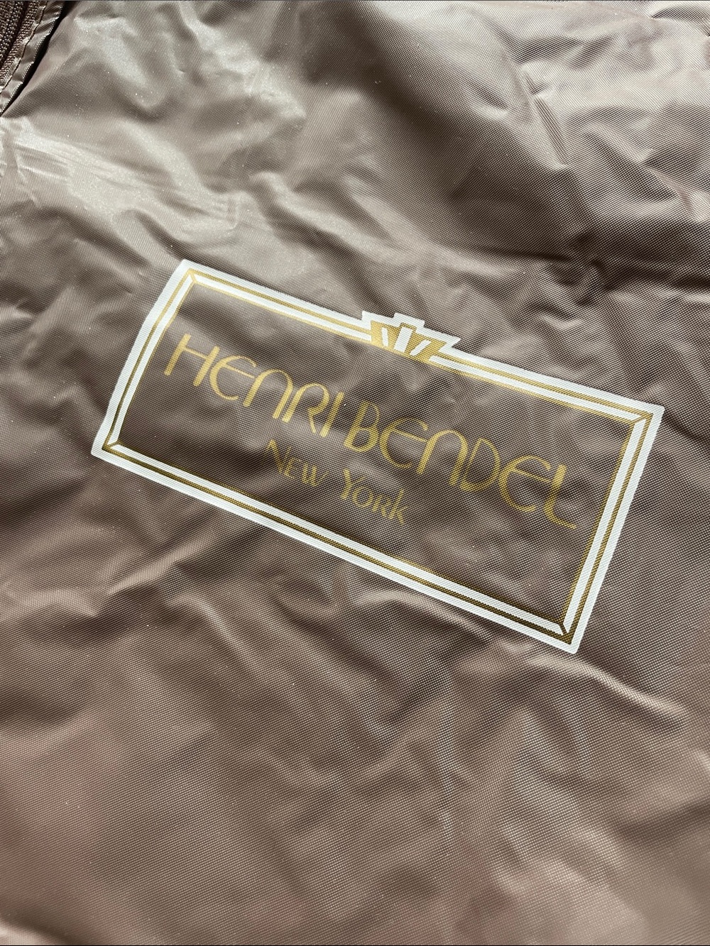HENRI BENDEL Vintage Brown Vinyl Garment Bag | EUC